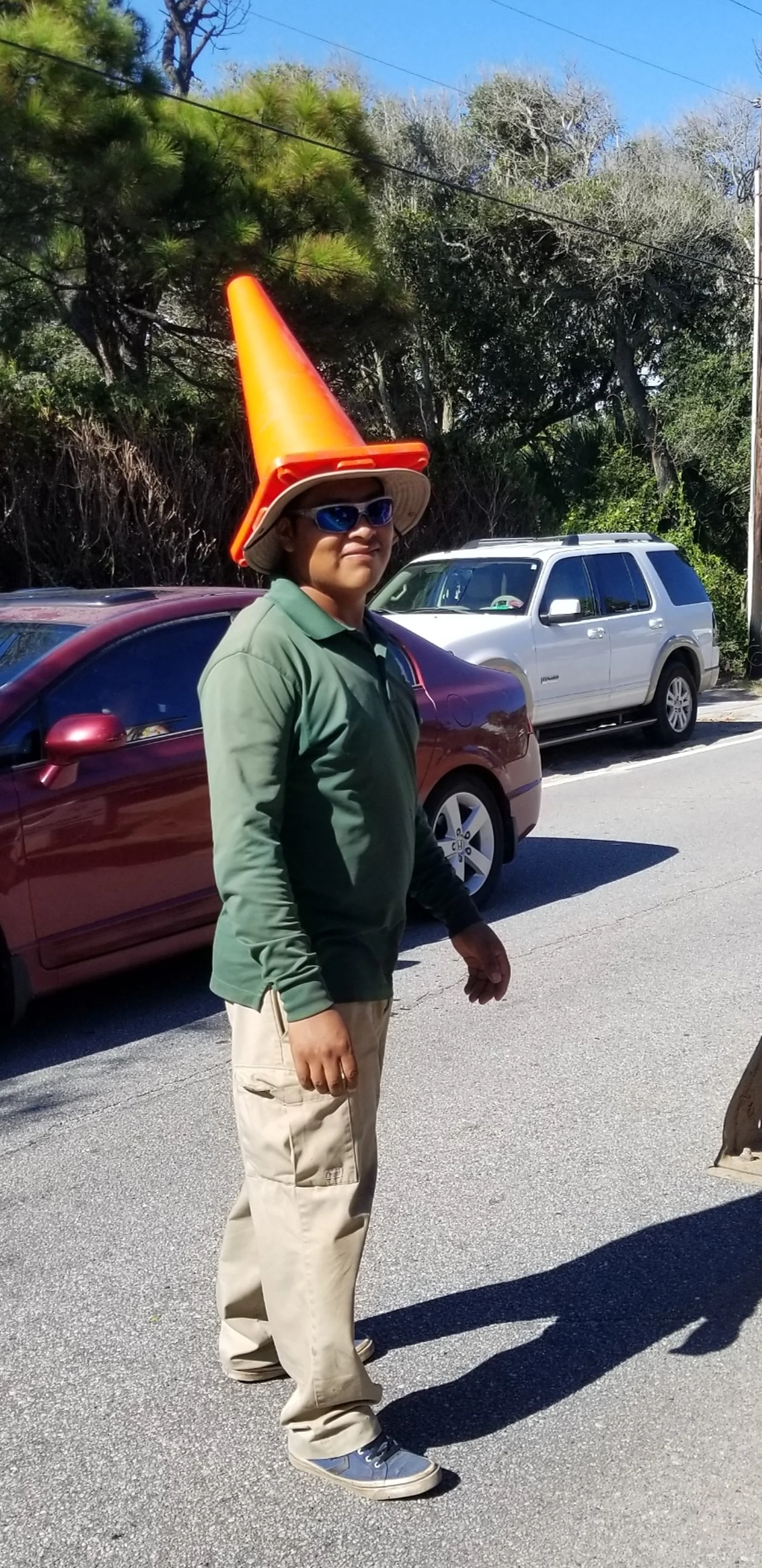 Priority Landscaping team member on site during a neighborhood installation